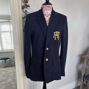(New) Navy Blazer with Gold Accents
